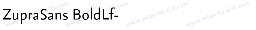 ZupraSans BoldLf字体转换